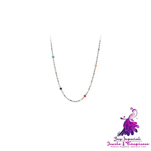 Colorful Thin Bead Necklace