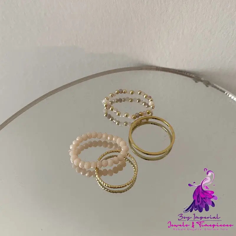 Plain Circle Beaded Set Ring