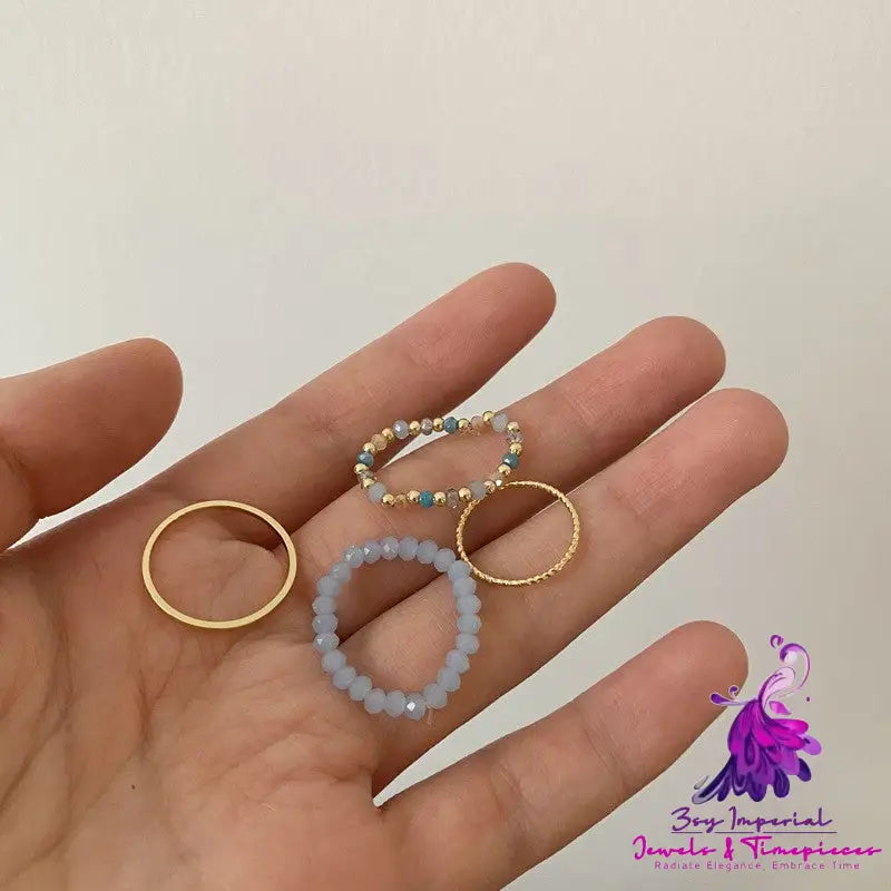 Plain Circle Beaded Set Ring