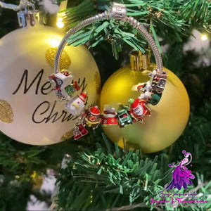 Drip Glue Christmas Beads String Bracelet