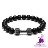 Metal Dumbbell Beads Bracelet