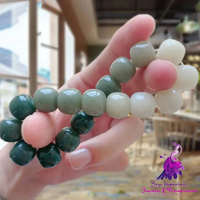 Gradient Bodhi Root Beads Bracelet