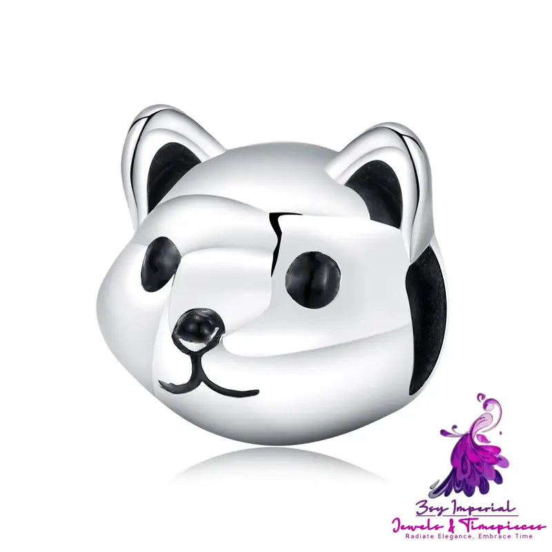 Cute Puppy Enamel Beads Pendant