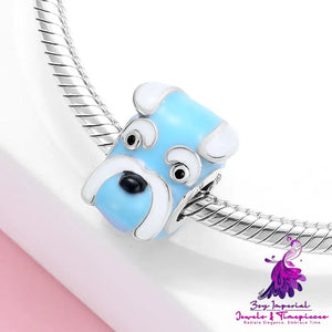 Cute Puppy Enamel Beads Pendant