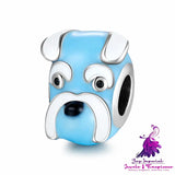 Cute Puppy Enamel Beads Pendant