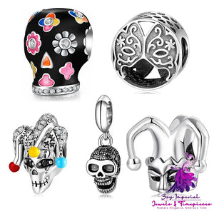 Halloween Skull Clown Beads Pendant