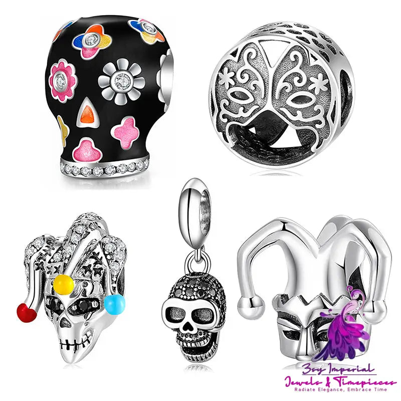 Halloween Skull Clown Beads Pendant