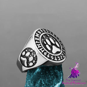 Viking Rune Bear Claw Ring