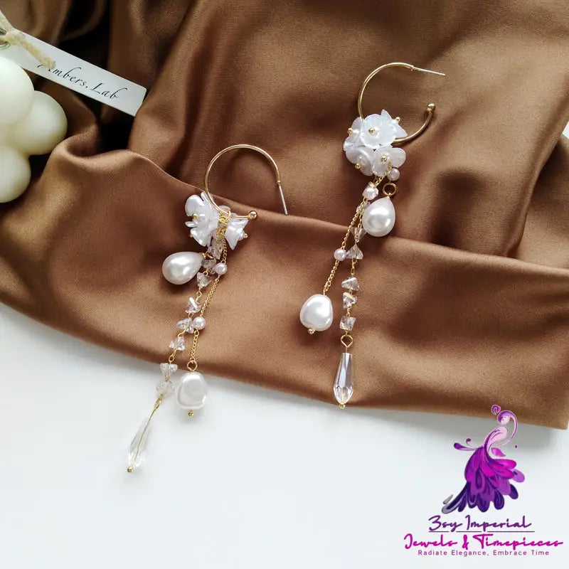 S925 Silver Needle Beautiful Long Earrings