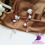 S925 Silver Needle Beautiful Long Earrings