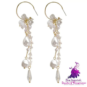 S925 Silver Needle Beautiful Long Earrings