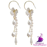 S925 Silver Needle Beautiful Long Earrings