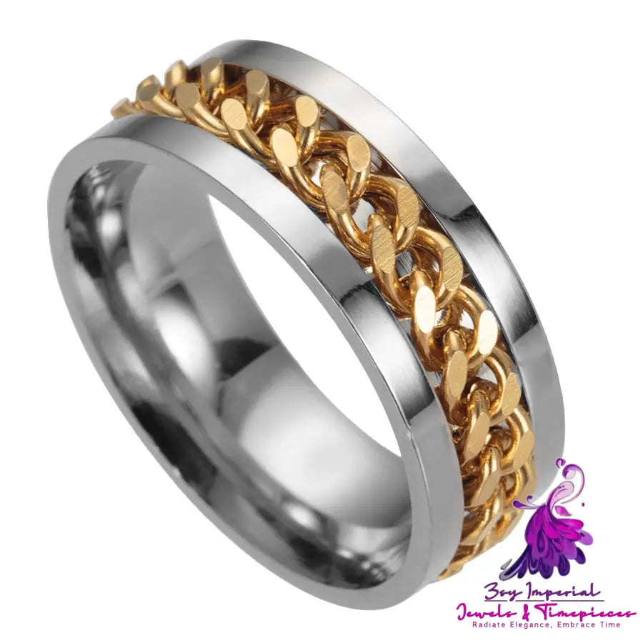 Beer Corkscrew Spinner Ring