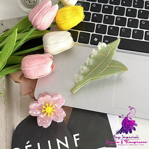 Flower Cherry Blossom Bell Orchid Grab Clip