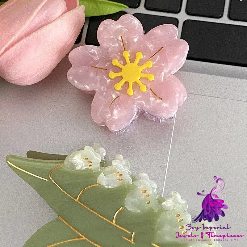 Flower Cherry Blossom Bell Orchid Grab Clip