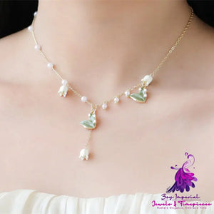 Temperament Bell Orchid Flower Necklace