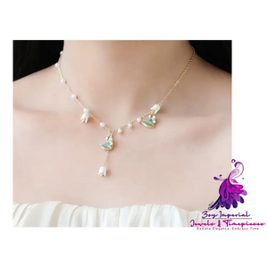 Temperament Bell Orchid Flower Necklace