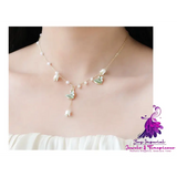 Temperament Bell Orchid Flower Necklace