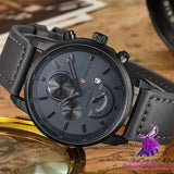 Casual Belt Calendar Men’s Quartz Watch