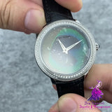 Waterproof Belt Watch with Feather Dial for Women