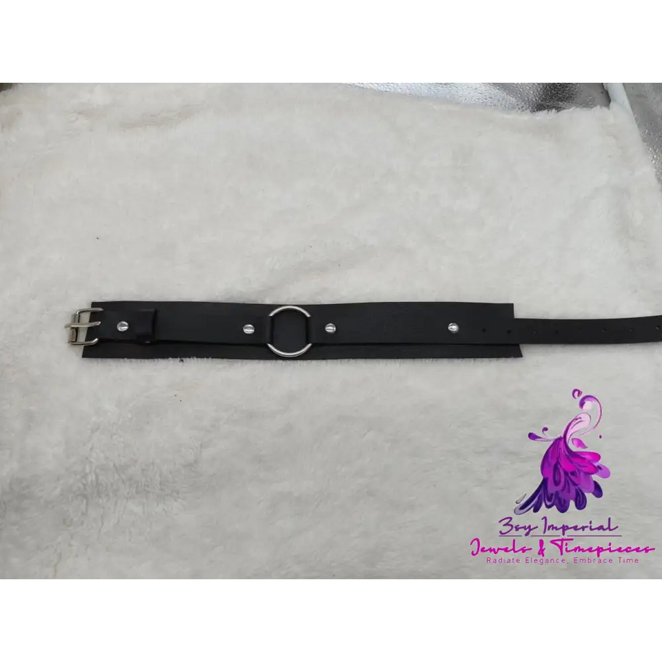 Metal Ring Arm Leather Belt