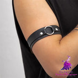 Metal Ring Arm Leather Belt