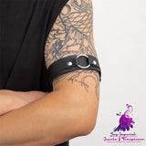 Metal Ring Arm Leather Belt