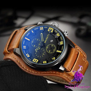 Business Quartz Belt Watch for Men