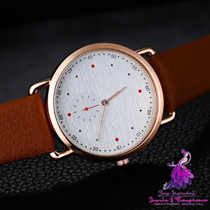 Unisex Casual Belt Watch with Simple Personality