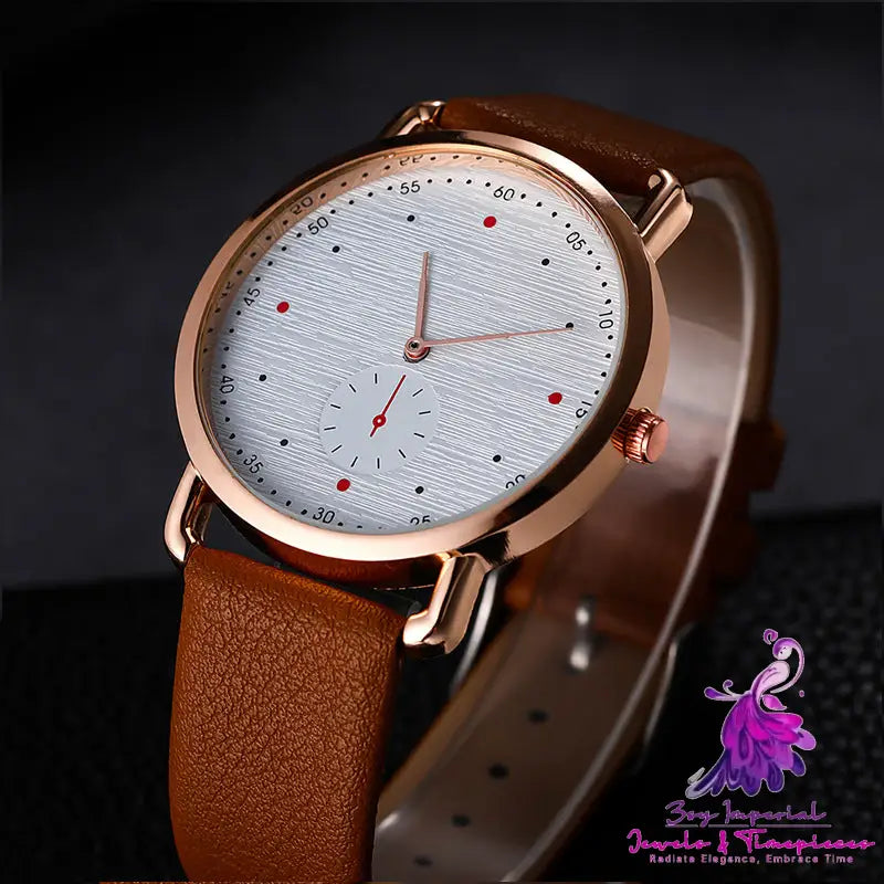 Unisex Casual Belt Watch with Simple Personality