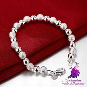 Silver-plated Sand Beads Bracelet