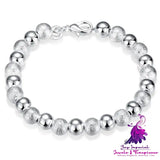 Silver-plated Sand Beads Bracelet