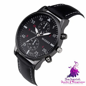 Black Shell Belt Student Sports Quartz Watch