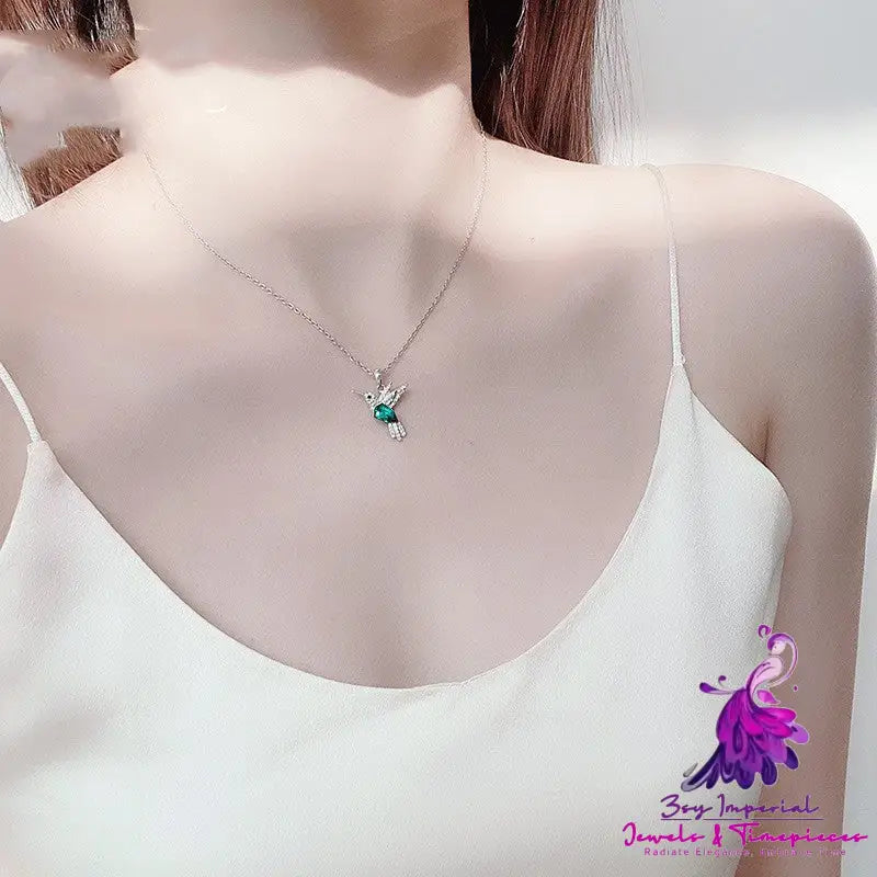 Elegant Silver Bird Necklace