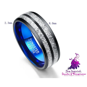 Black Blue Tungsten Carbide Rings