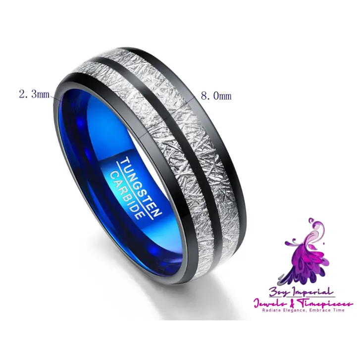 Black Blue Tungsten Carbide Rings