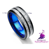 Black Blue Tungsten Carbide Rings