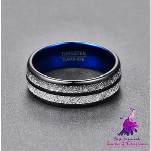 Black Blue Tungsten Carbide Rings