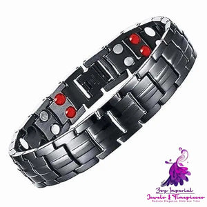 Black Germanium Magnetic Bracelet Men