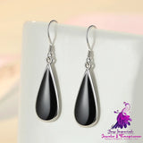 Temperament Black Drip Tassel Earrings