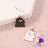 Halloween gift black drop oil ghost earrings creative black