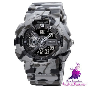 Black Gold Sports Double Display Electronic Watch for