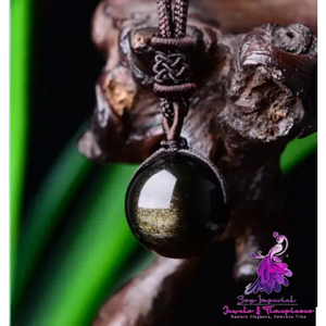 Black Gold Obsidian Pendant