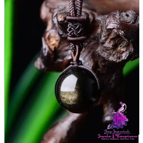 Black Gold Obsidian Pendant