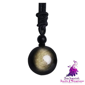 Black Gold Obsidian Pendant