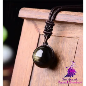 Black Gold Obsidian Pendant