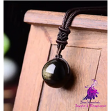 Black Gold Obsidian Pendant