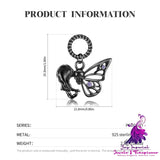 Black Gold Skull Butterfly Necklace