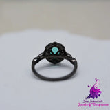 Black Gold Palaiba Glass Oval Ring