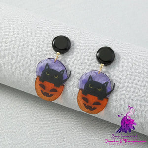 Pumpkin Black Cat Jewelry